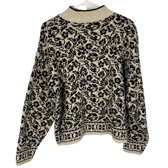 Vintage 90s Grannycore Farmhouse Pullover Sweater Womens Size Small Oversized - Picture 2 of 9